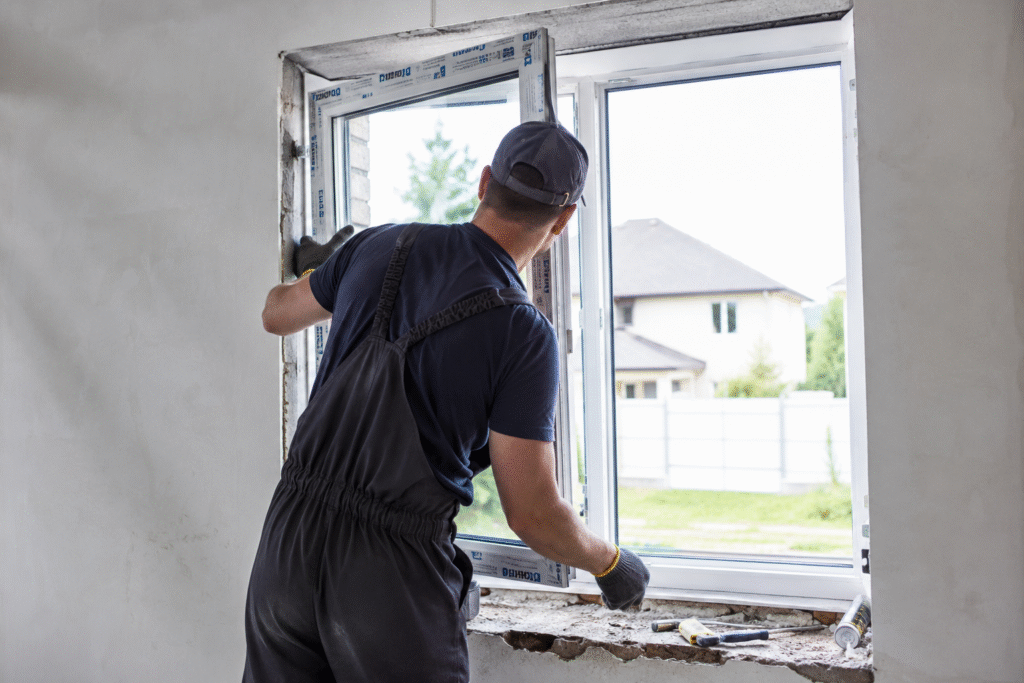Fenster und Storen Montage