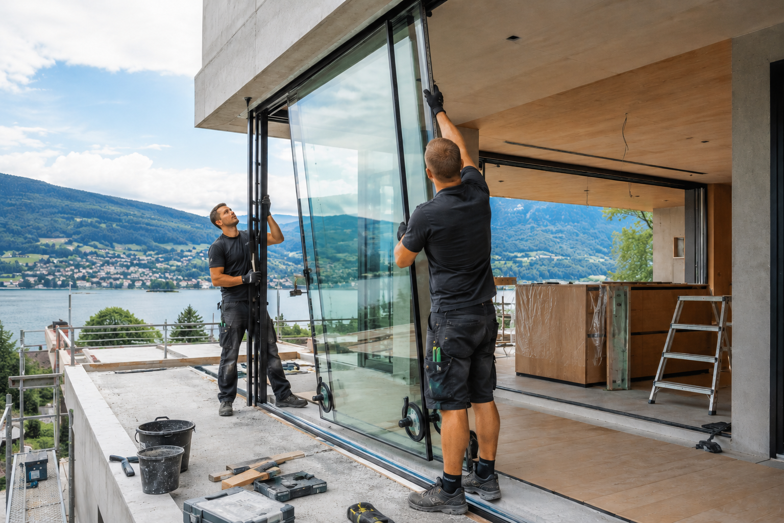 Fertigbauteilen im Innen- und Aussenbereich